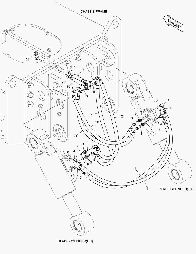 Спецтехника 2231 FRONT DOZER PIPING [1175~]