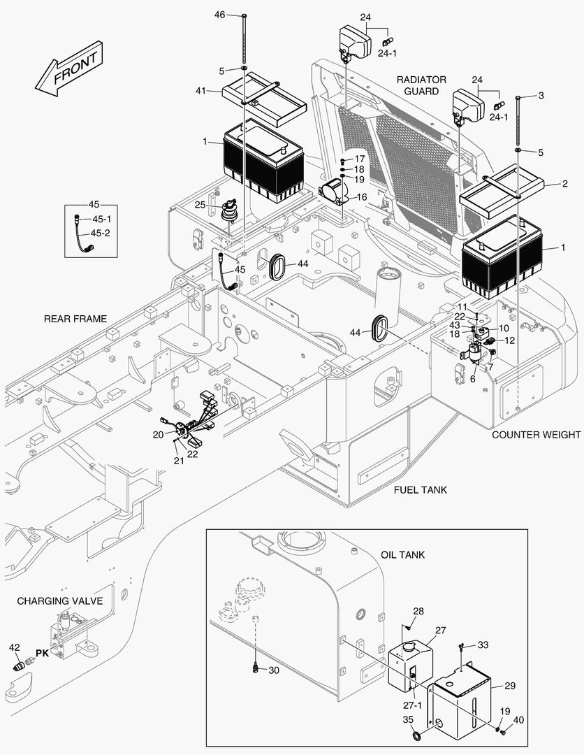 1600 ELECTRIC PARTS - BATTERY & REAR LAMP [10001~10022]