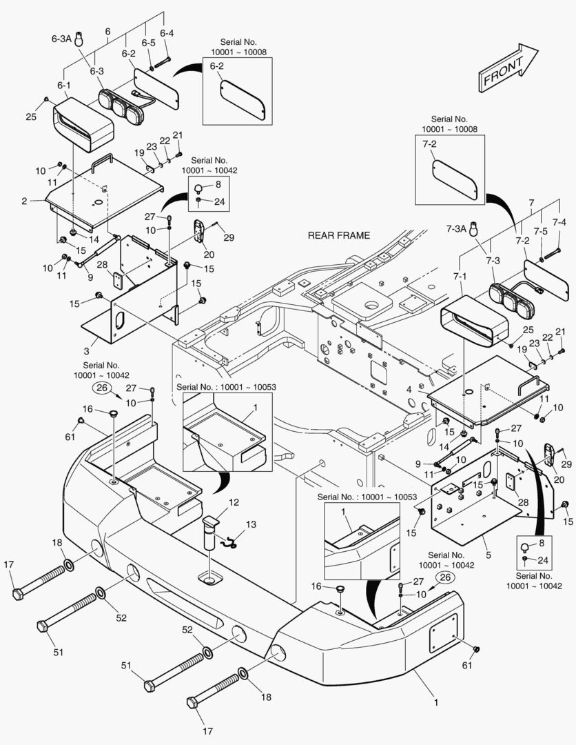 1570 COUNTER WEIGHT & REAR LAMP