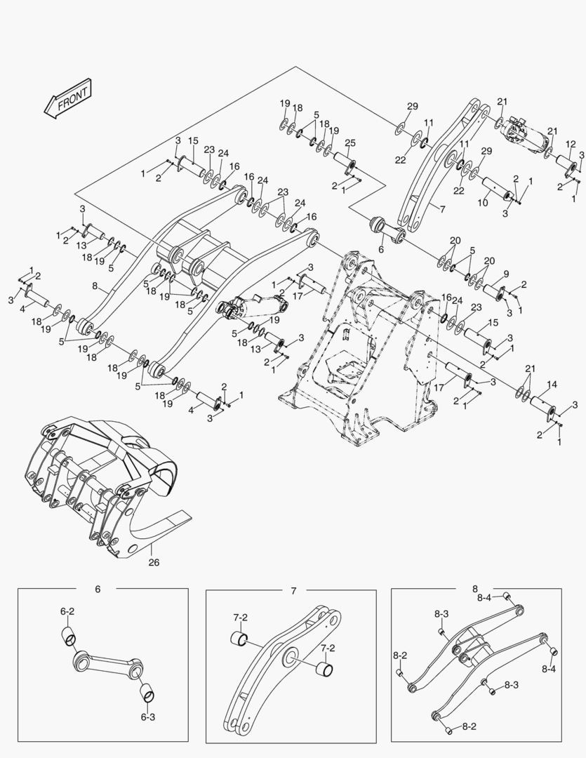 5350 FRONT ASSY-LOG FORK