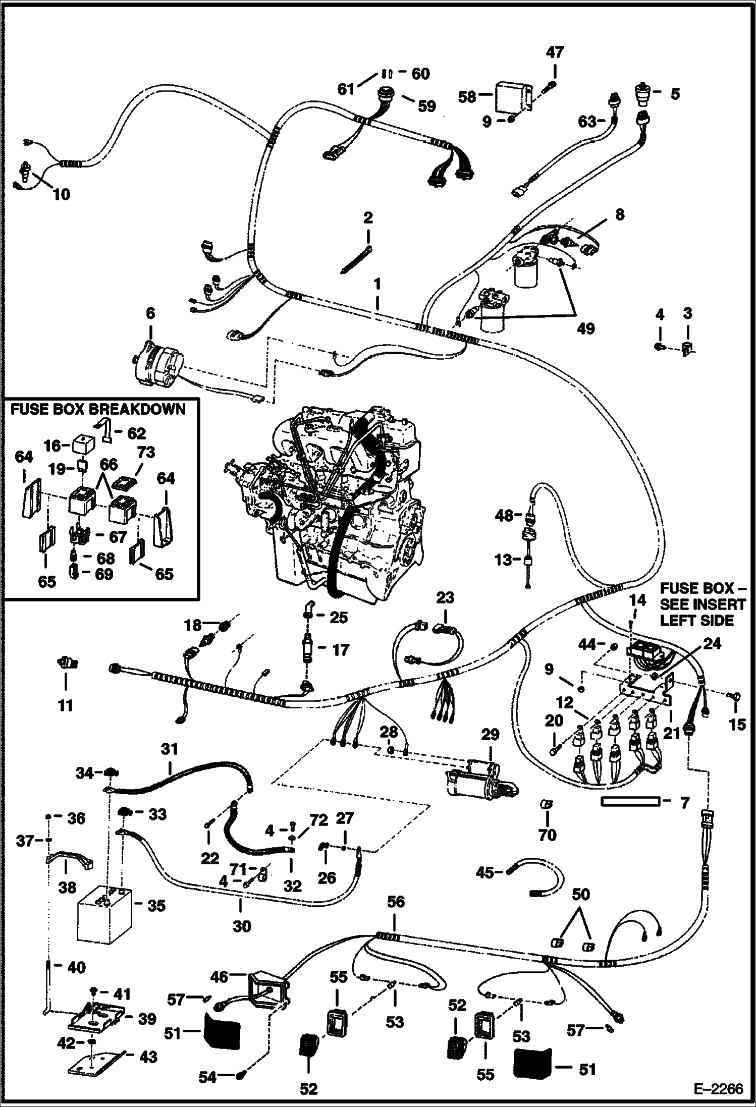 ЭЛЕКТРОСХЕМА ДВИГАТЕЛЯ (С B.O.S.S. (ОПЦИЯ))