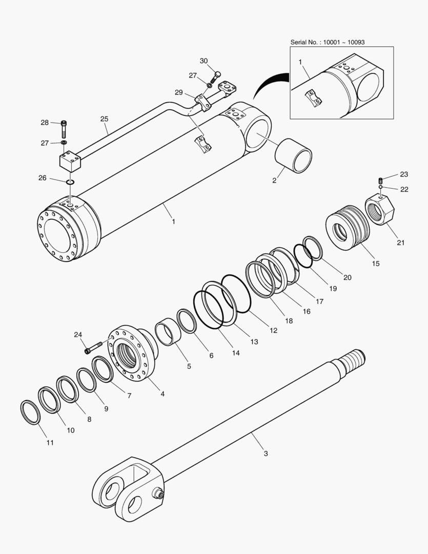 ГИДРОЦИЛИНДР ПОДЪЕМА-ПРАВОСТОРОННИЙ