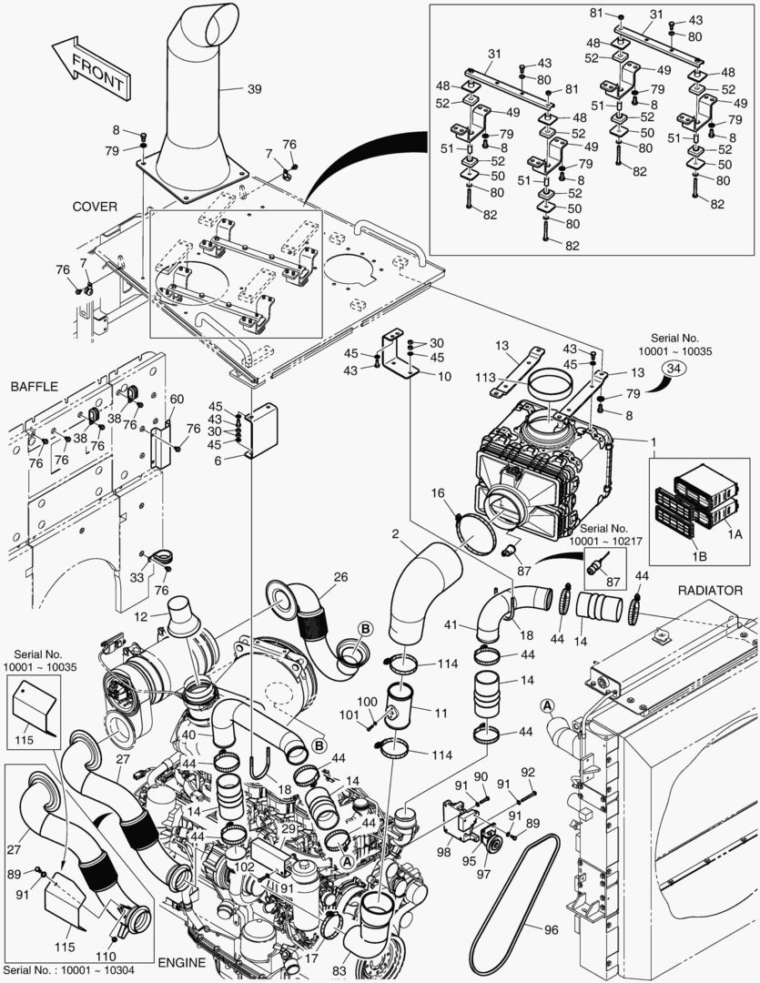 1130 ENGINE MOUNTING(1) [10001~10307]