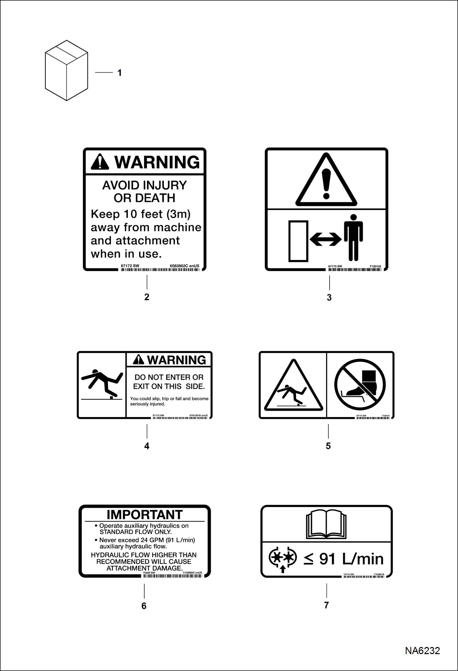 ВИБРАЦИОННЫЙ КАТОК (ПРЕДУПРЕЖДАЮЩИЕ ТАБЛИЧКИ) (БЕЗ ТЕКСТА) (73-- ДОПОЛНЕННЫЙ AFLD) (73-- ГЛАВНЫЙ AFLE) (80-- ГЛАВНЫЙ AFLC)