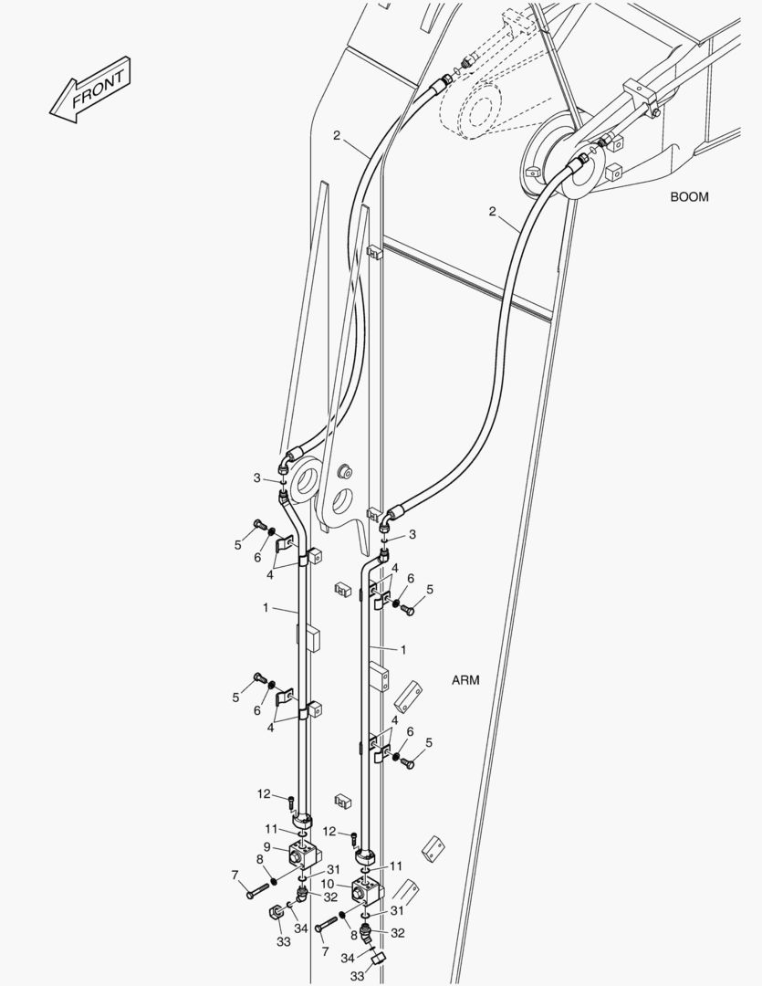 ГИДРОСИСТЕМА РУКОЯТИ - РУКОЯТЬ 3.5 м(ВРАЩАЮЩИЙСЯ)