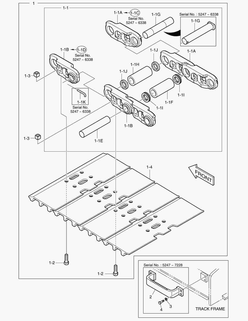 2171 TRACK SHOE ASS`Y - 600G [5247~]
