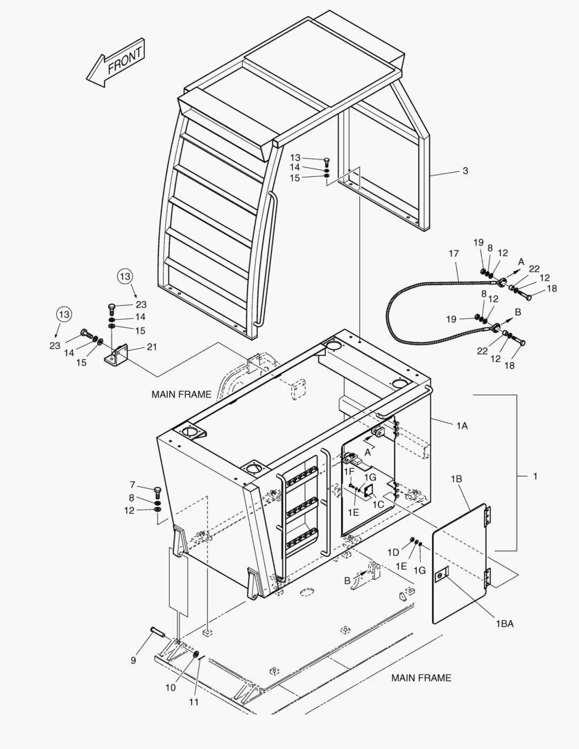 СТУПЕНЬ КАБИНЫ В СБОРЕ
