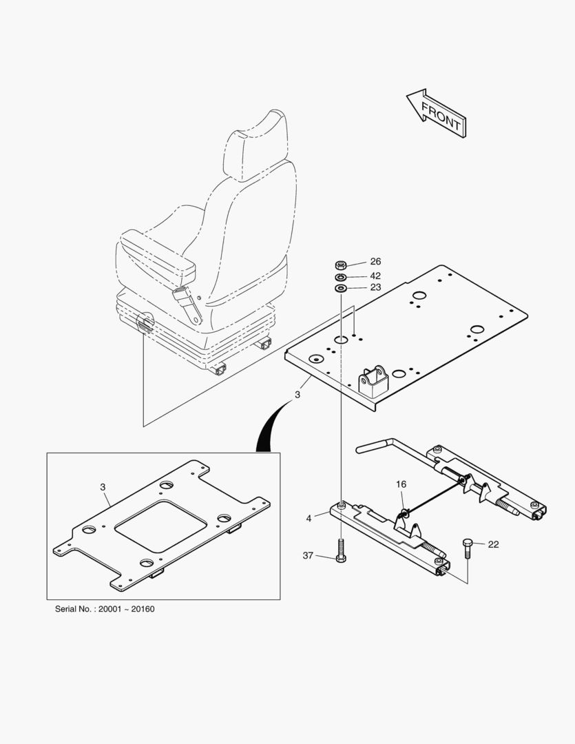 1410 SEAT & ELECTRIC BOX