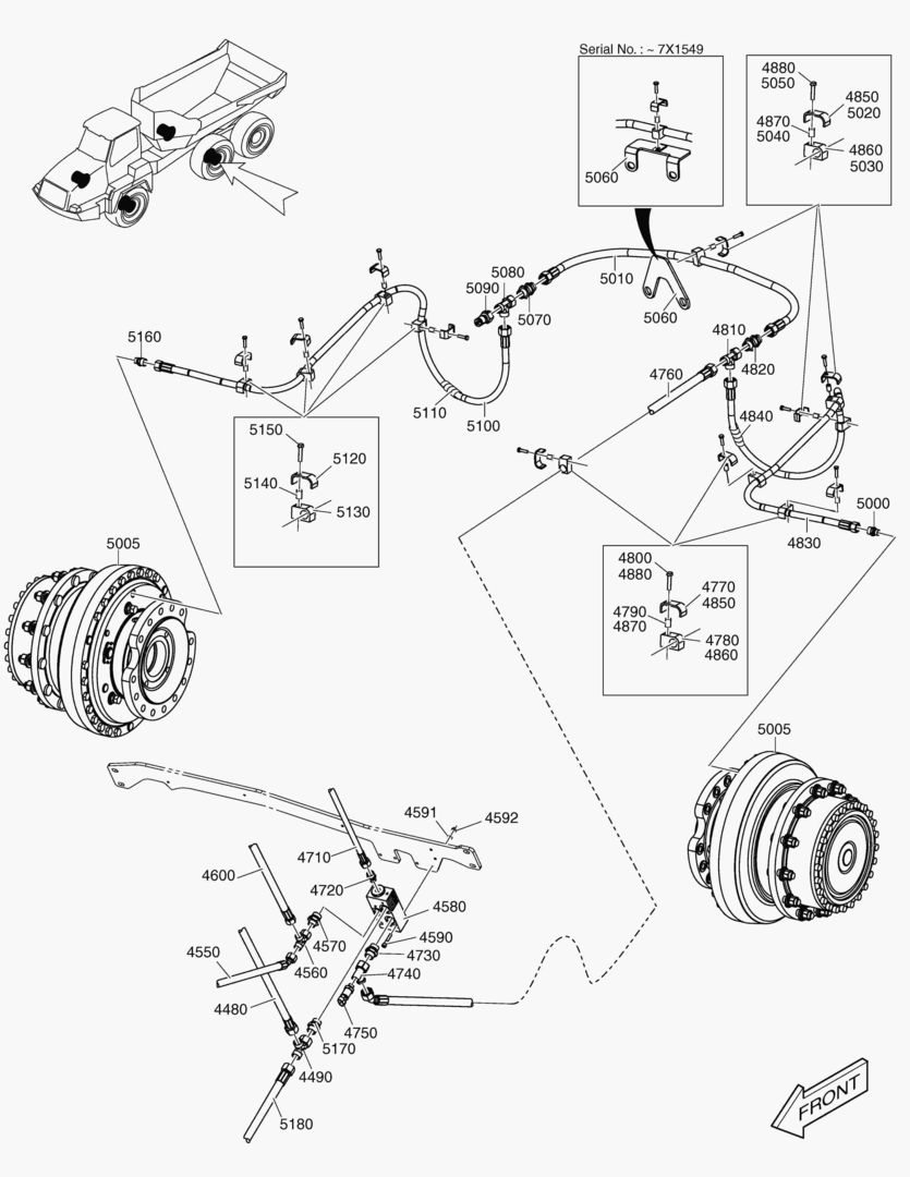 G190-210 BRAKE SYSTEM REAR AND RELAY VALVE
