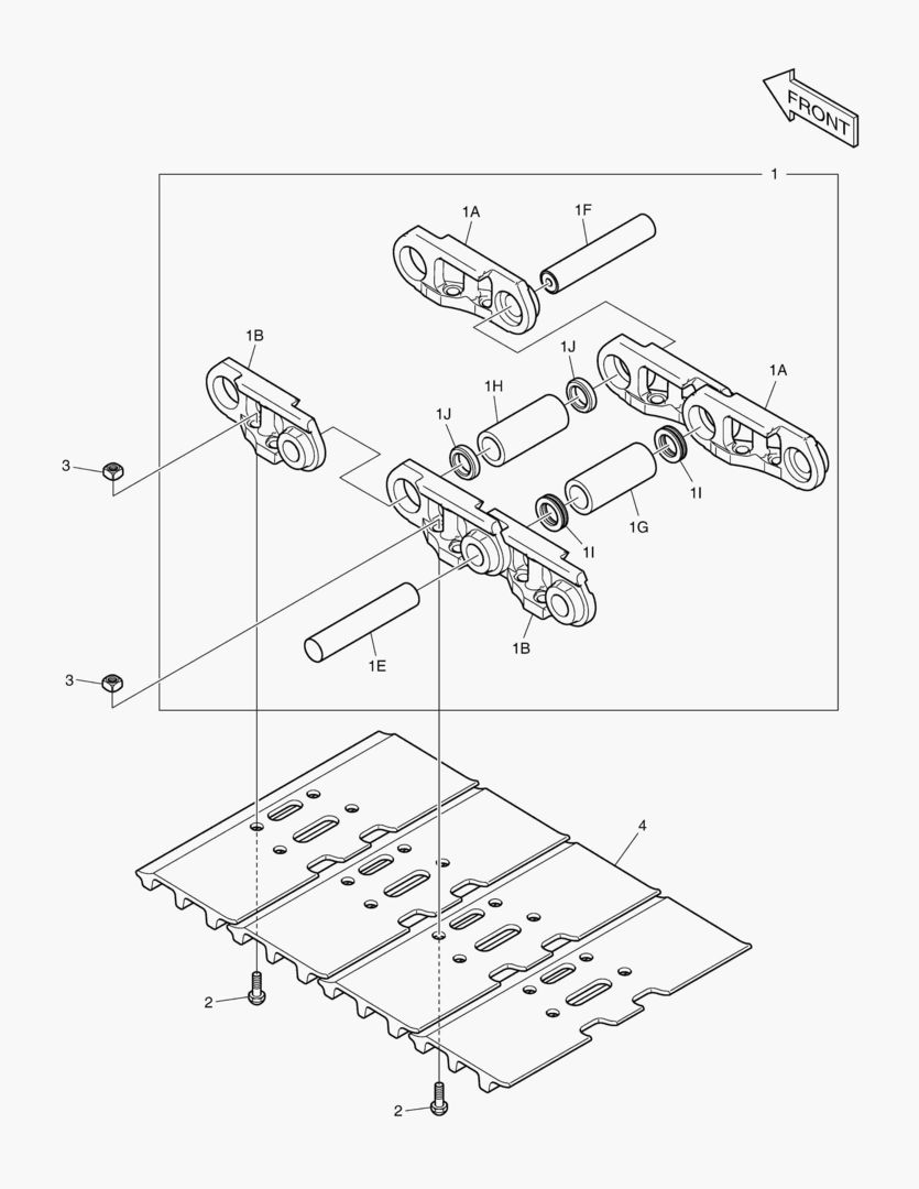 БАШМАК ГУСЕНИЦЫ В СБОРЕ - 600G