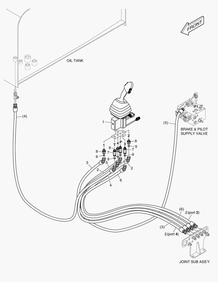 5950 PILOT PIPING - JOYSTICK(THUMB WHEEL)