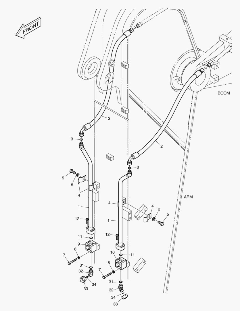 ГИДРОСИСТЕМА РУКОЯТИ - РУКОЯТЬ 2.4 м(ВРАЩАЮЩИЙСЯ)
