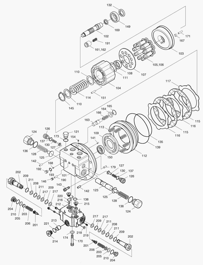 Схема ХОДОВОЙ ГИДРОМОТОР