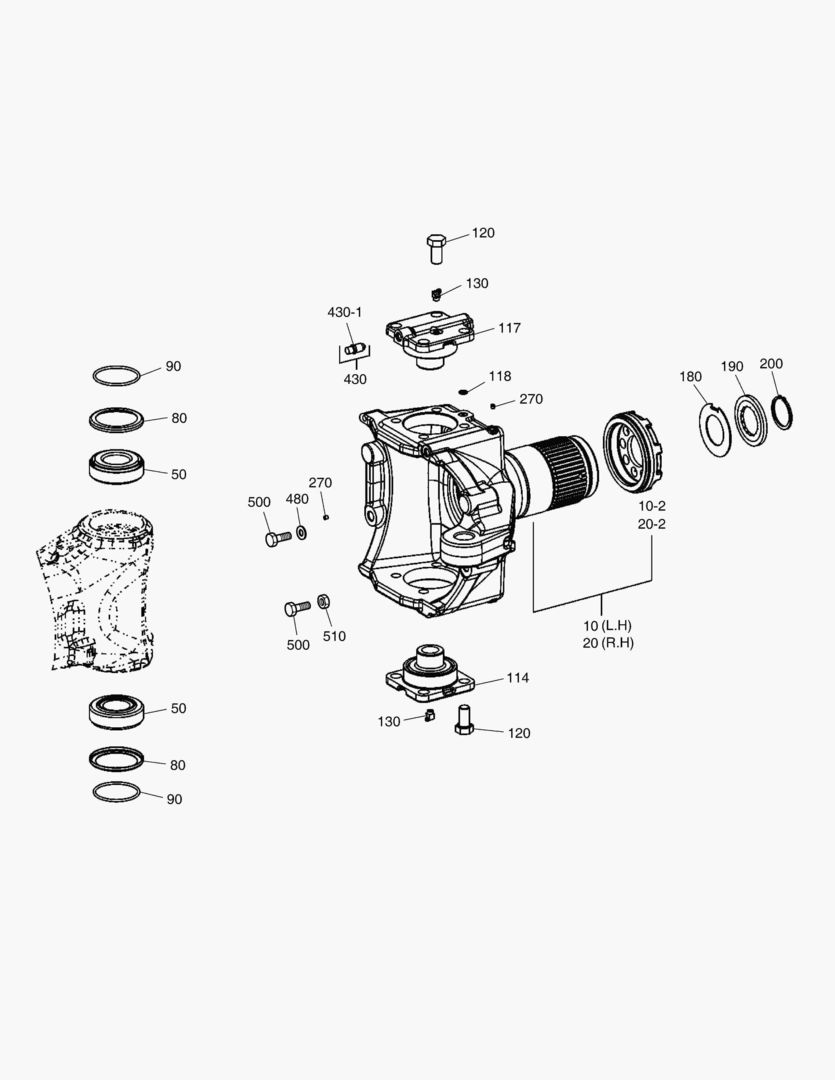 Спецтехника 4621 JOINT HOUSING - FRONT AXLE [5094~] - главное фото