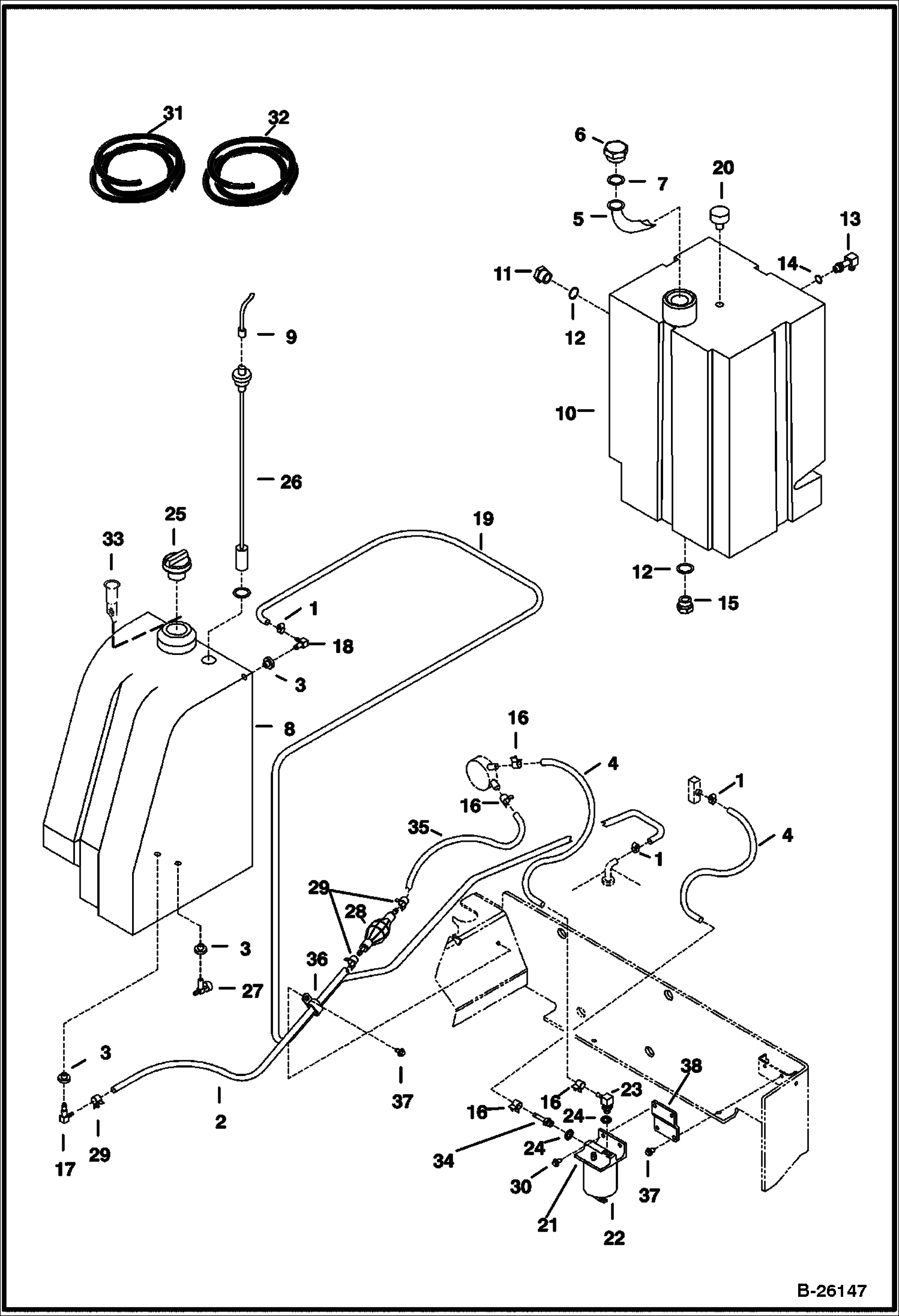 СИСТЕМА ПОДАЧИ ТОПЛИВА И БАКИ (СЕРИЙНЫЙ НОМЕР 512915200 И ВЫШЕ, 516711001 И ВЫШЕ, 517711001 И ВЫШЕ)