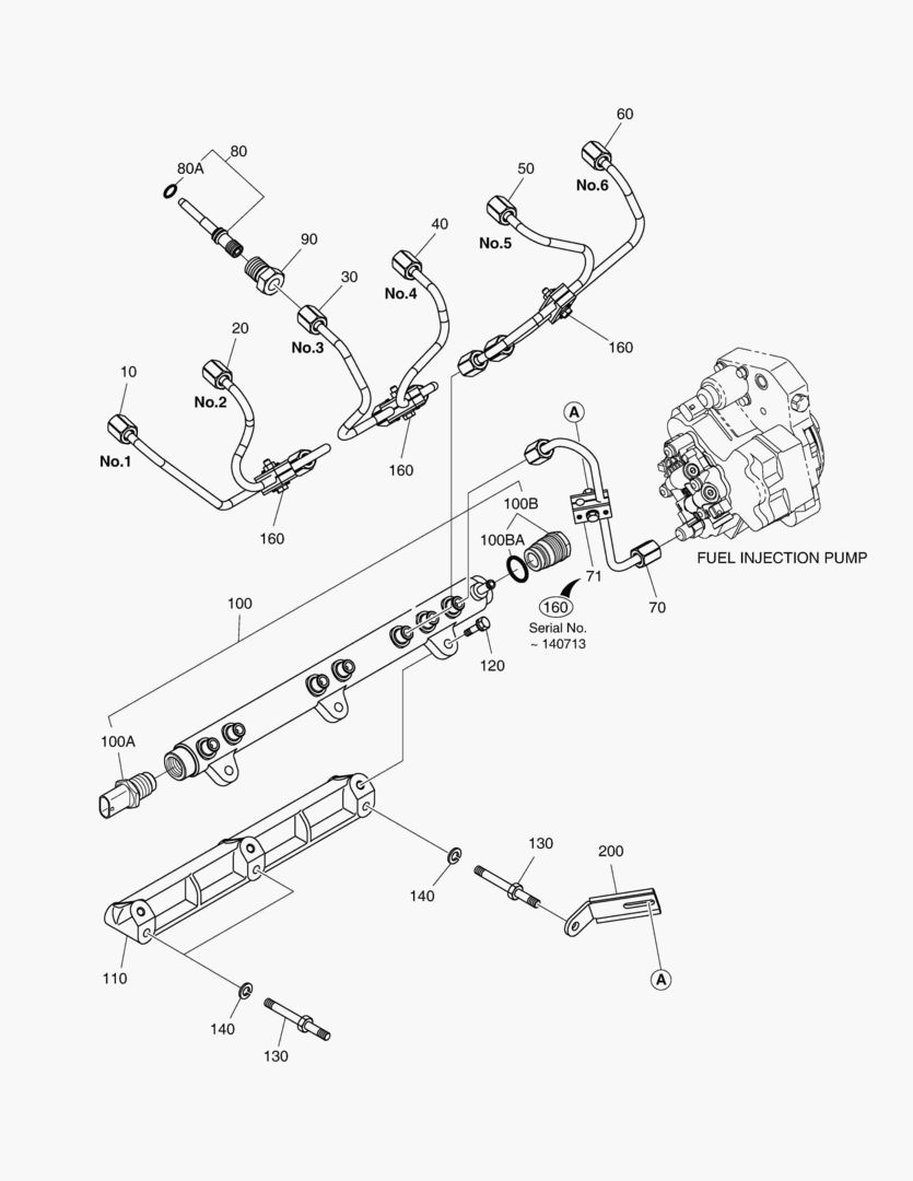 ВПРЫСК ТОПЛИВА ТРУБОПРОВОДА