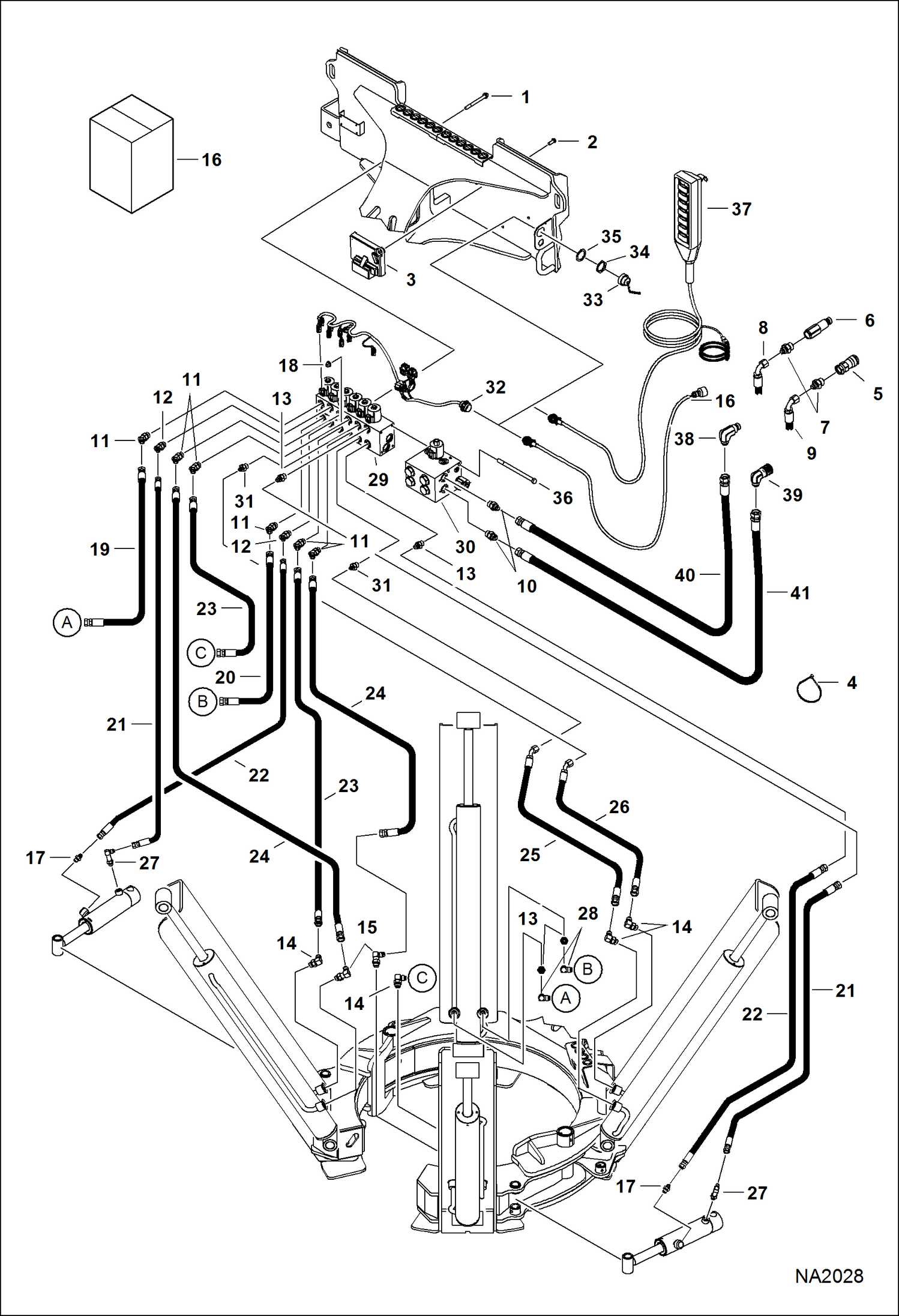 ПЕРЕСАДЧИК ДЕРЕВЬЕВ (ГИДРОСИСТЕМЫ) (TS44C CONV A9V9) (TS44M CONV A9SG)