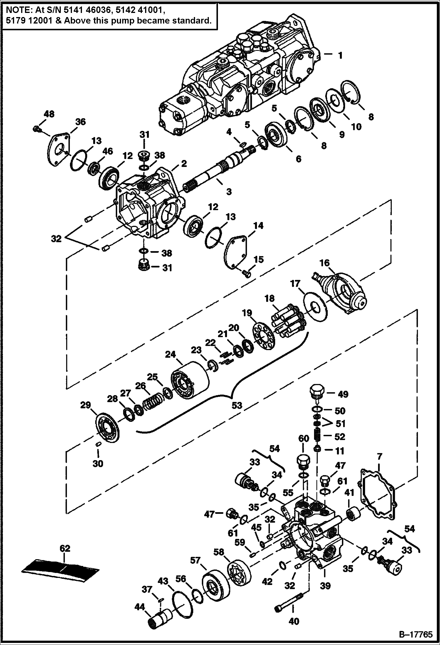 ГИДРОСТАТИЧЕСКИЙ НАСОС (ЛЕВАЯ ПОЛОВИНА)