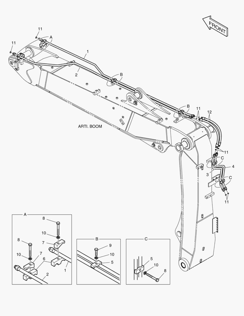ТРУБОПРОВОД ШАРНИРНОЙ СТРЕЛЫ - ВРАЩАЮЩИЙСЯ