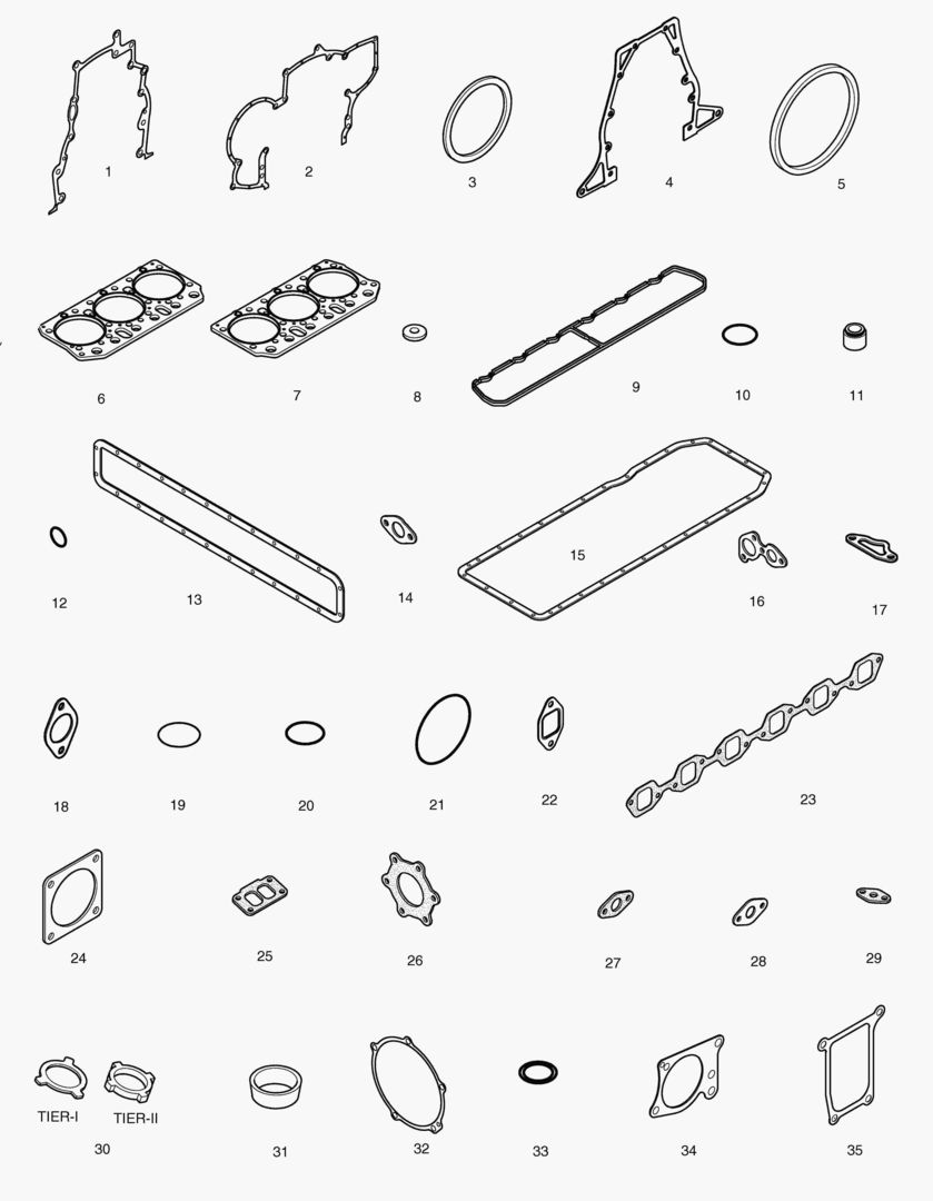 КОМПЛЕКТ ПРОКЛАДОК ДЛЯ КАПИТАЛЬНОГО РЕМОНТА-ВСЕ