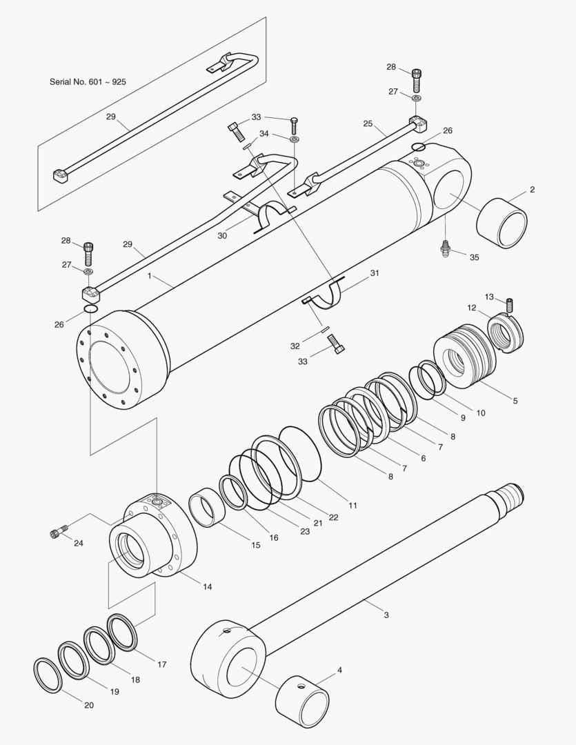Спецтехника 4421 BOOM CYLINDER-L.H. [601~] - главное фото