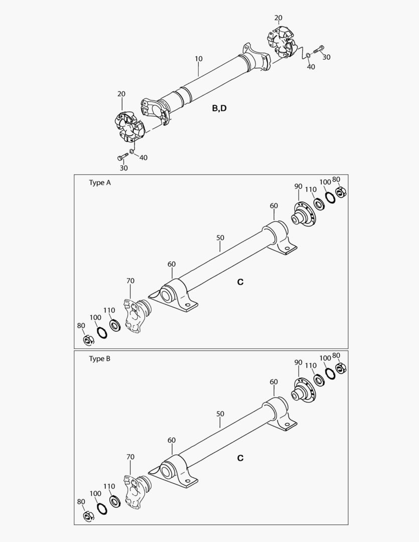 G110-4 INTERMEDIATE SHAFTS