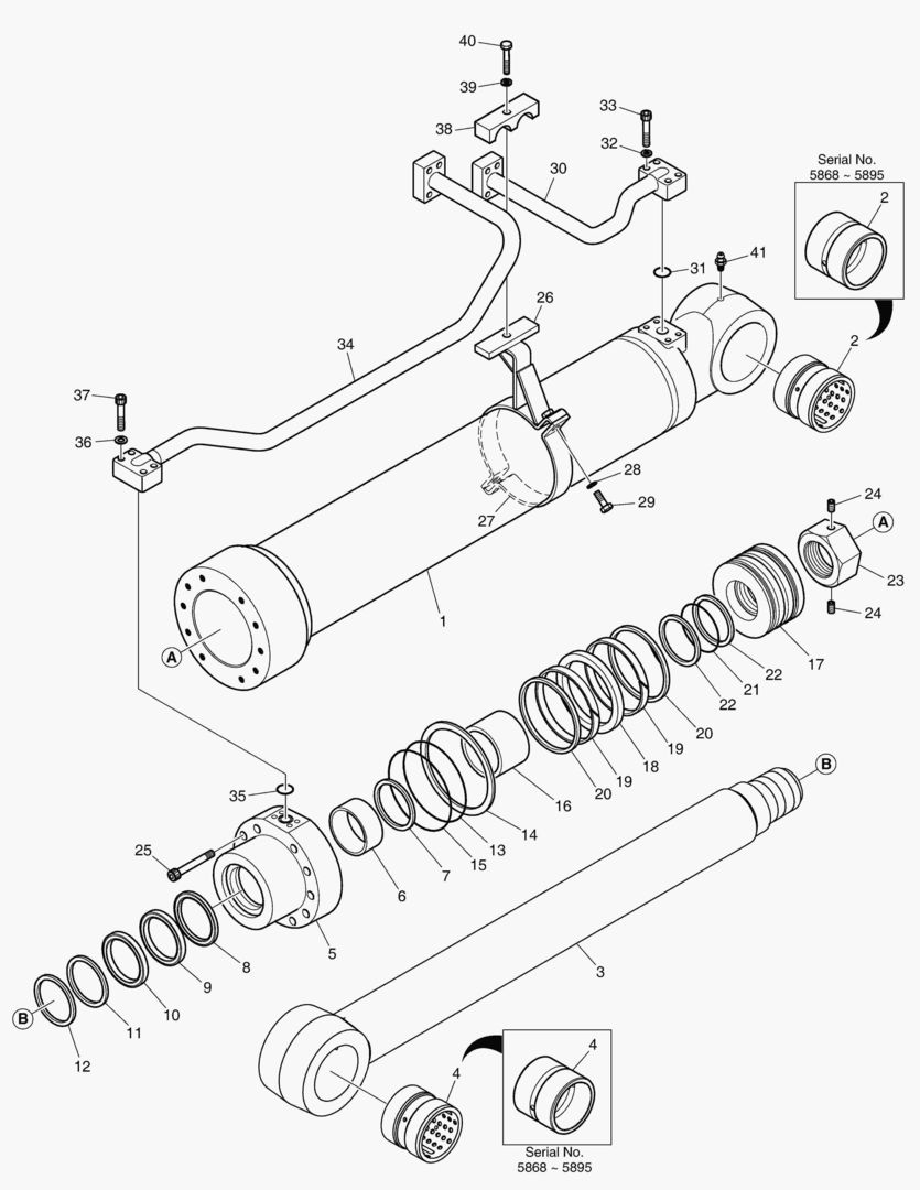 Спецтехника 4461 BOOM CYLINDER - R.H. (ARTI) [5868~]