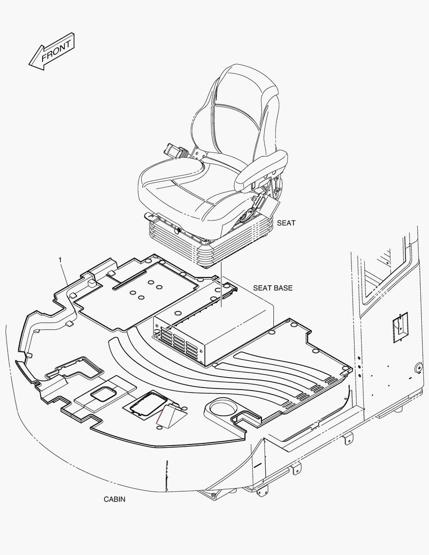 КОВРИК НА ПОЛУ КУЗОВА(ЭЛЕКТРИКА)