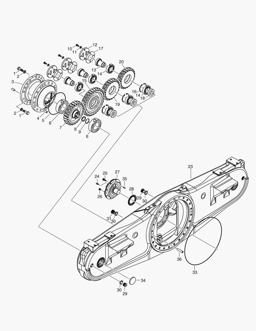 G091-60 TANDEM HOUSING ASSY [7X1021~7X1189]