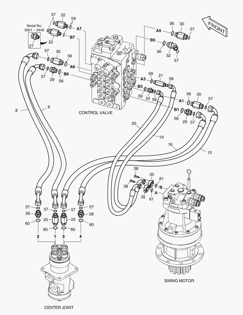 1271 MAIN PIPING(3) - SWING & TRAVEL [5227~]
