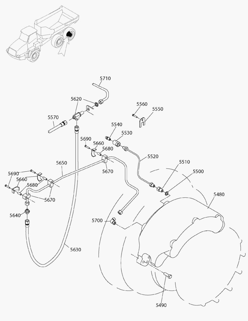 G190-68 BRAKE SYSTEM; REAR AXLE (LEFT REAR)