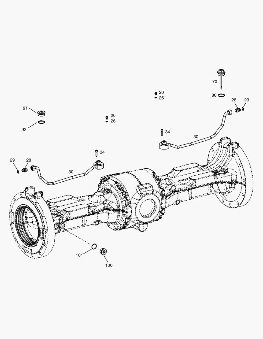 Спецтехника 3650 AXLE PIPING - REAR AXLE [5185~10184] - главное фото