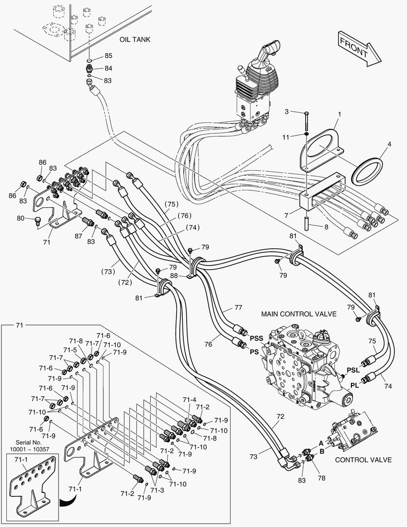 ТРУБОПРОВОД СЕРВОУПРАВЛЕНИЯ - 3-Й РЫЧАГ