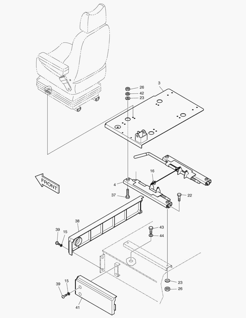 1400 SEAT & ELECTRIC BOX COVER