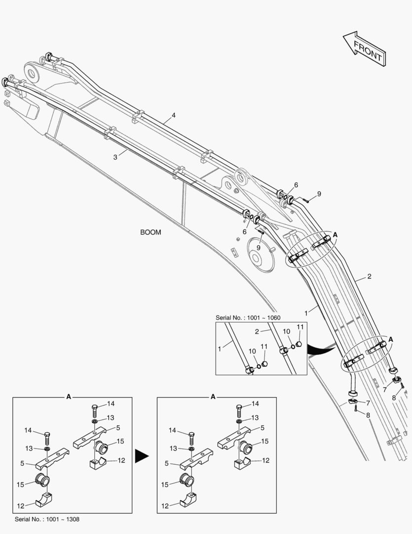 6210 BOOM PIPING - ONE & TWO WAY