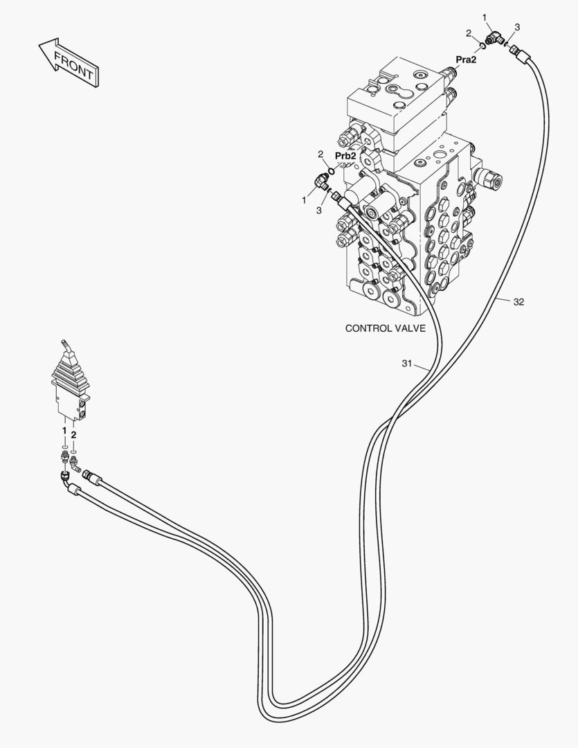 Схема ТРУБОПРОВОД СЕРВОУПРАВЛЕНИЯ - БУЛЬДОЗЕР(ШАРНИРНЫЙ)