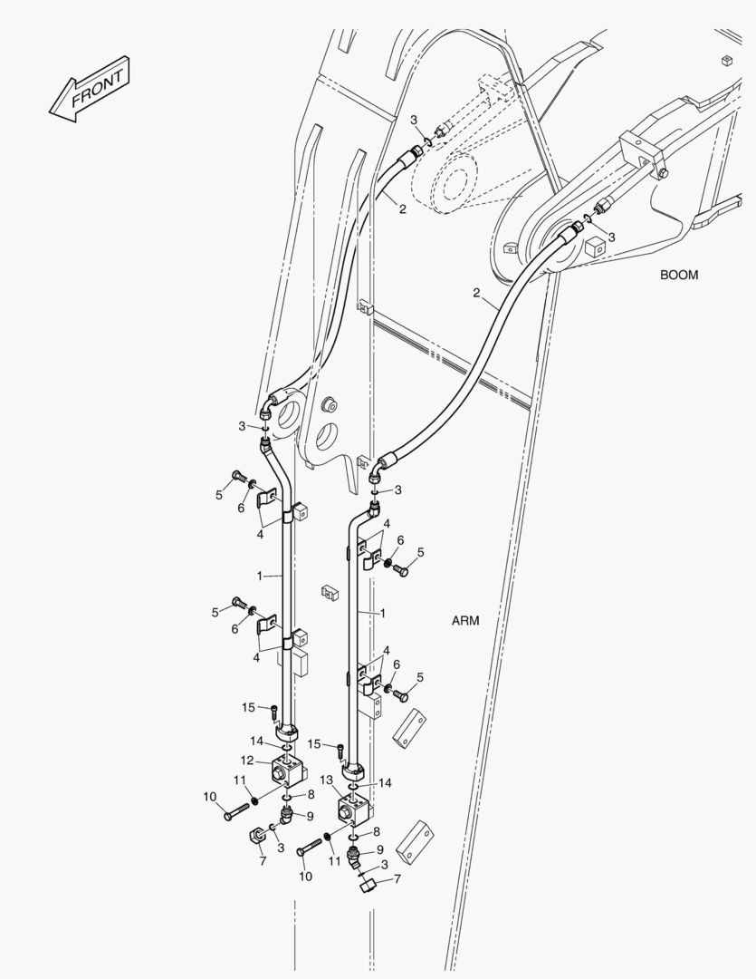 ГИДРОСИСТЕМА РУКОЯТИ - ВРАЩАЮЩИЙСЯ(РУКОЯТЬ 3.0 м)