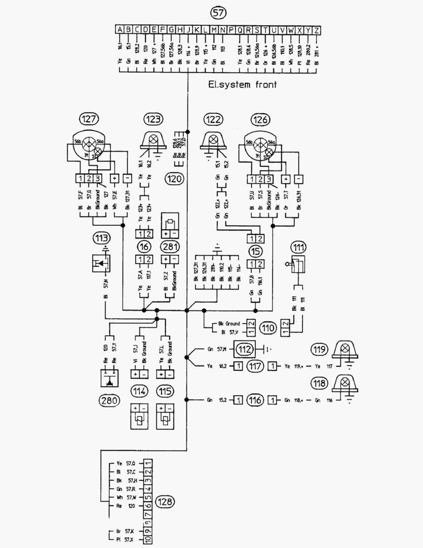 G062-31 ELECTRICAL SYSTEM; FRONT FRAME