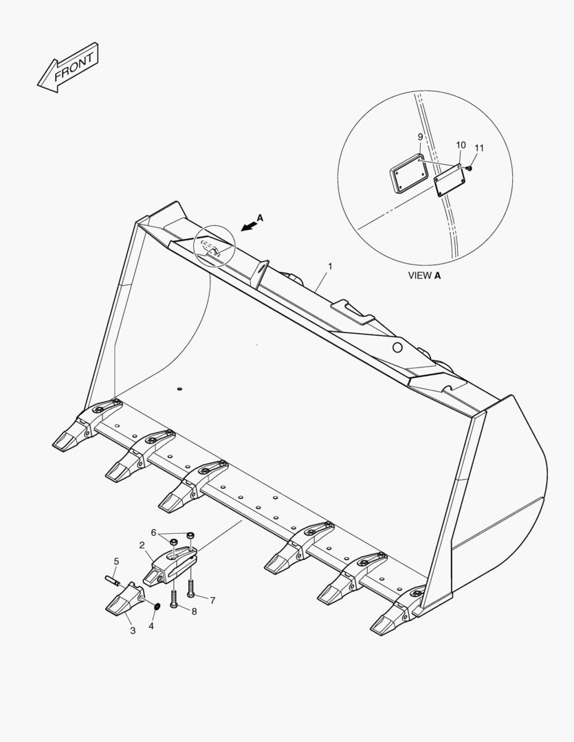2140 BUCKET-3.3гЋҐ TOOTH