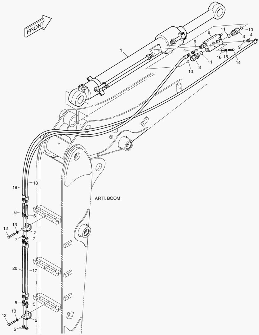 Спецтехника 6580 BOOM PIPING - ARM LOCK(ARTI.) [1001~1812] - главное фото