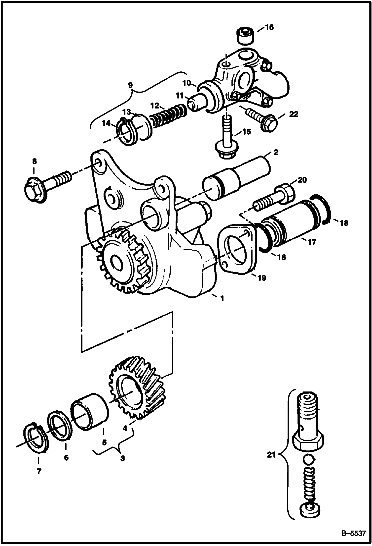 Схема МАСЛЯНЫЙ НАСОС - ПЕРЕПУСКНОЙ КЛАПАН