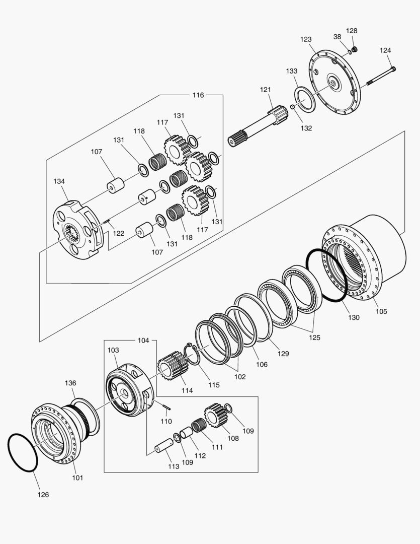 4161 TRAVEL REDUCTION GEAR [40080~]