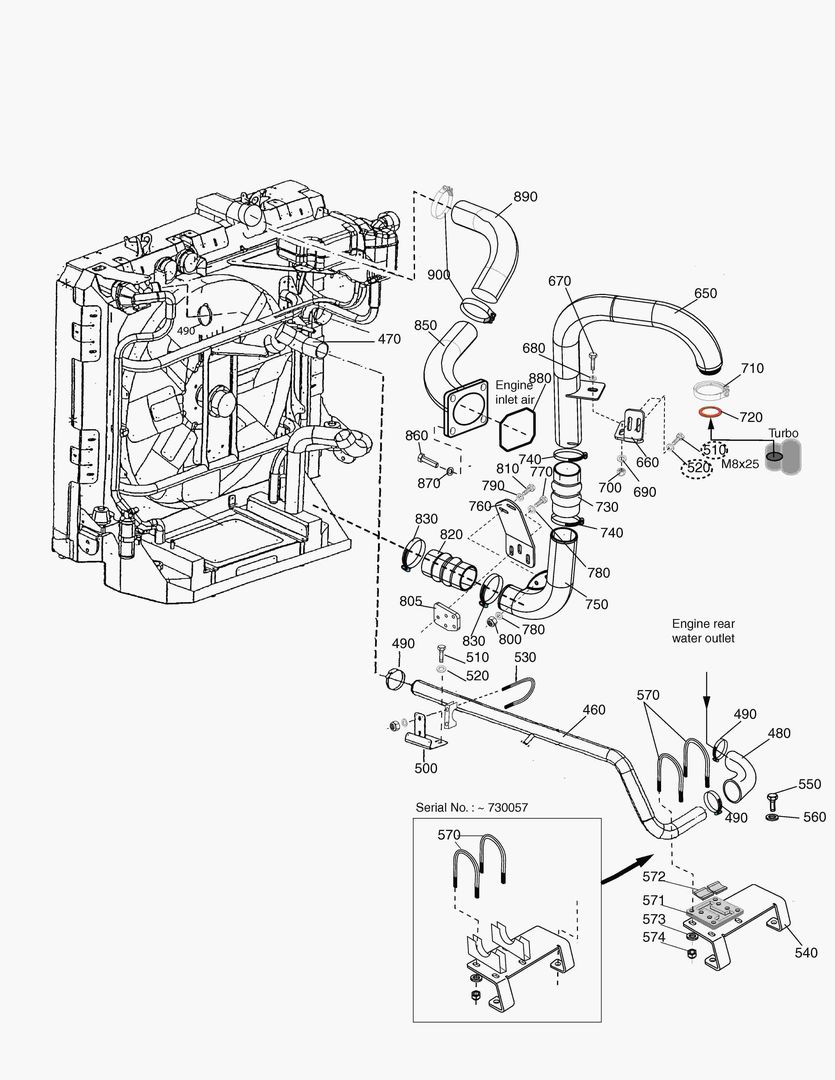 G010-12 PIPES FOR CHARGE AIR COOLER