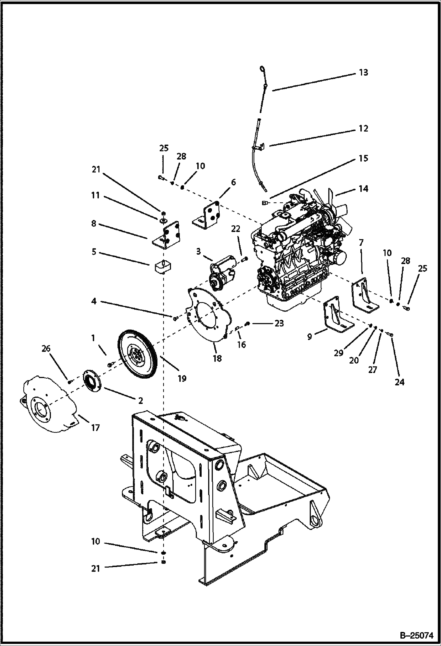 ДВИГАТЕЛЬ (TIER II) (СЕРИЙНЫЙ НОМЕР 5732 11001 И ВЫШЕ)