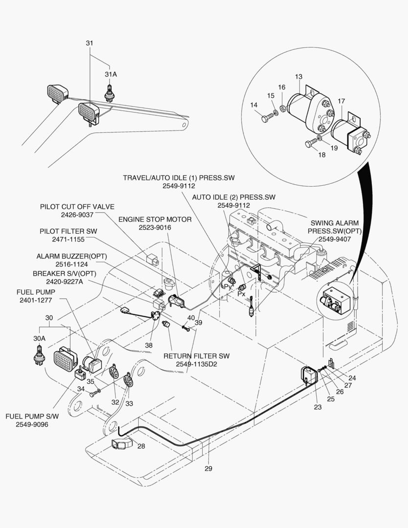 Схема ЭЛЕКТРИЧЕСКИЕ ЗАПЧАСТИ(6)-СОПРЯЖЕННЫЕ ДЕТАЛИ
