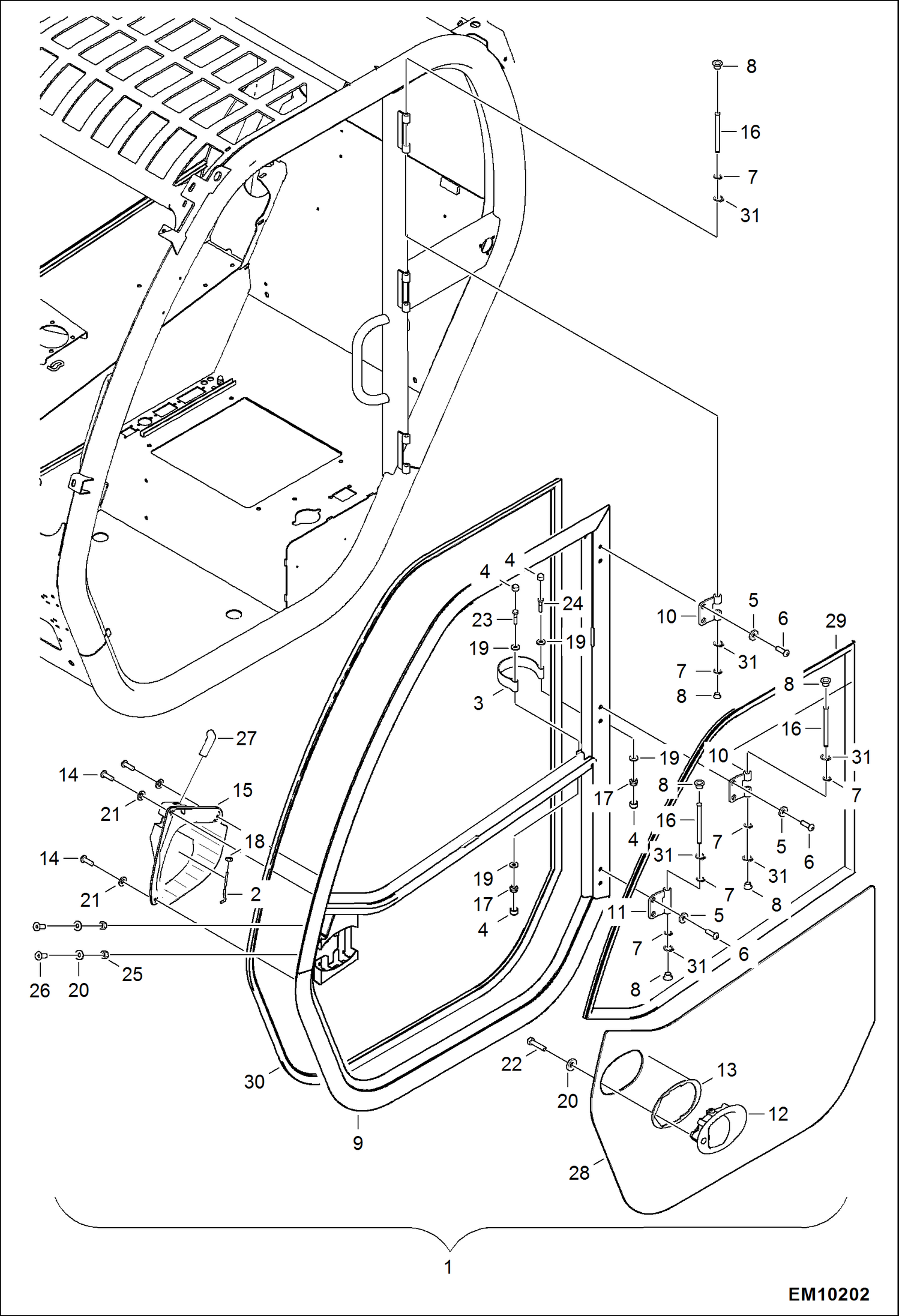 КАБИНА ВОДИТЕЛЯ (ДВЕРЦА В СБОРЕ)