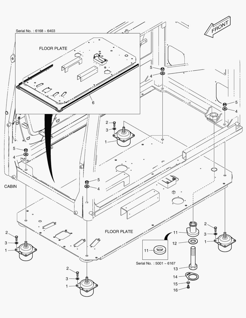 УСТАНОВКА КАБИНЫ - СИСТЕМА ЗАЩИТЫ ПРИ ОПРОКИДЫВАНИИ