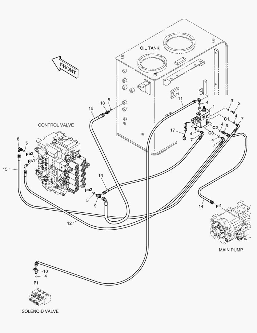 ТРУБОПРОВОД СЕРВОУПРАВЛЕНИЯ-ГИДРОМОЛОТ