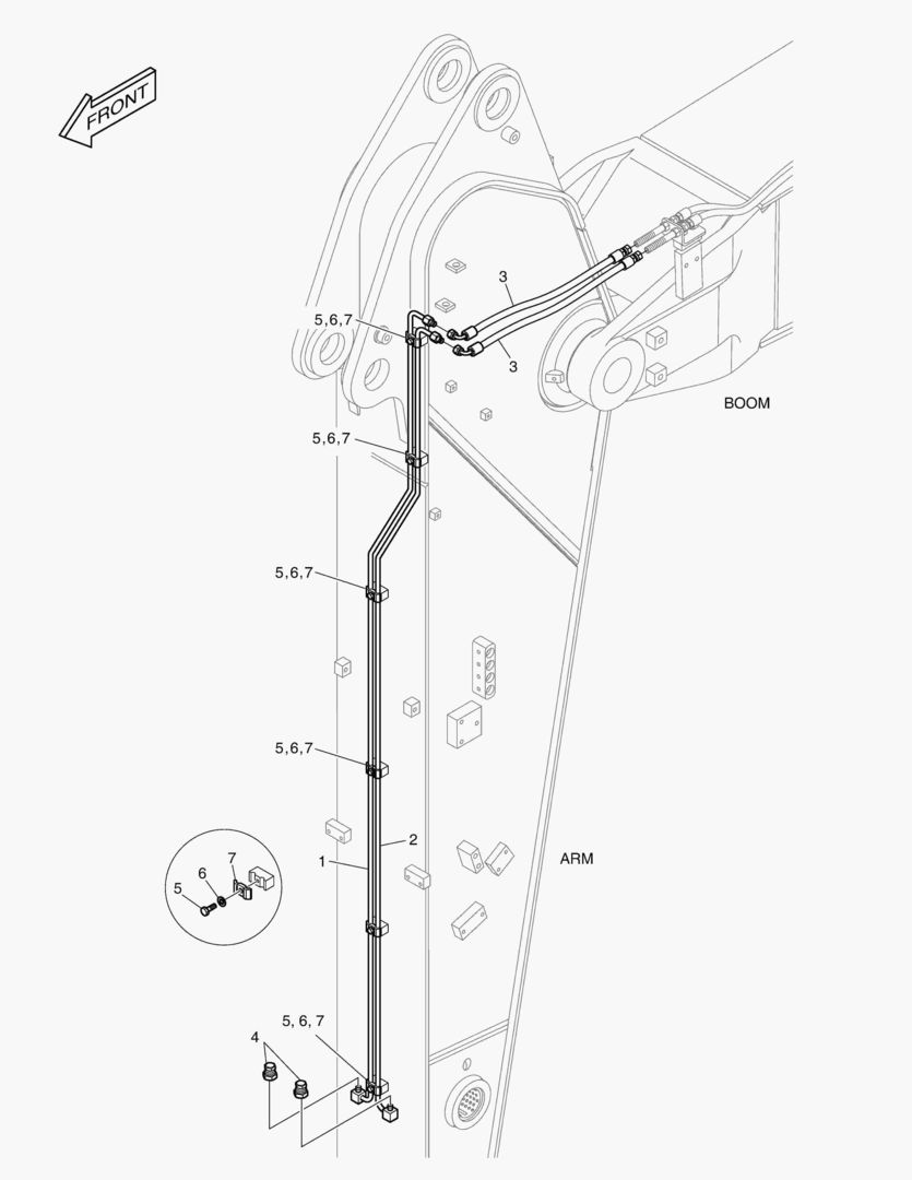 Спецтехника 6320 ARM PIPING - QUICK CLAMP(ARM 2.4m) - главное фото