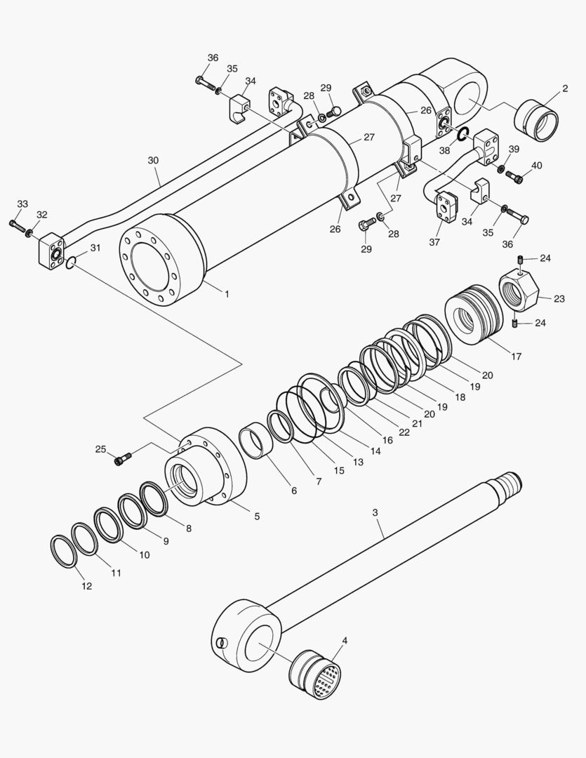 4291 BUCKET CYLINDER - ARM 2.4m [5801~]